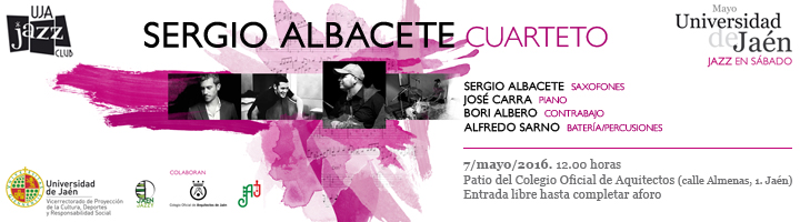 Cartel del concierto de Sergio Albacete Cuarteto